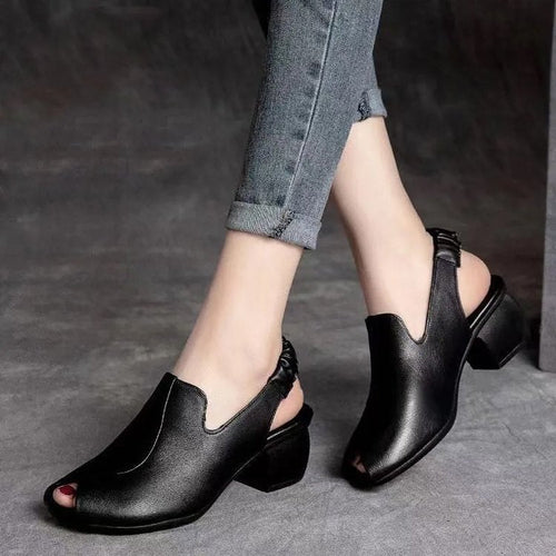 💥Flash Sale Today！🔥Last 99 Pairs Super Low Price🔥Soft-Soled Retro Leather Fish Mouth Women's Shoes