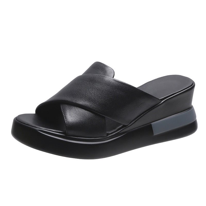 LEATHER HEEL SANDAL