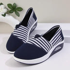 Women's Comfort Striped Slip-On Sneakers