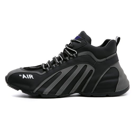 Lace-Up Rubber Sole Sneakers Black