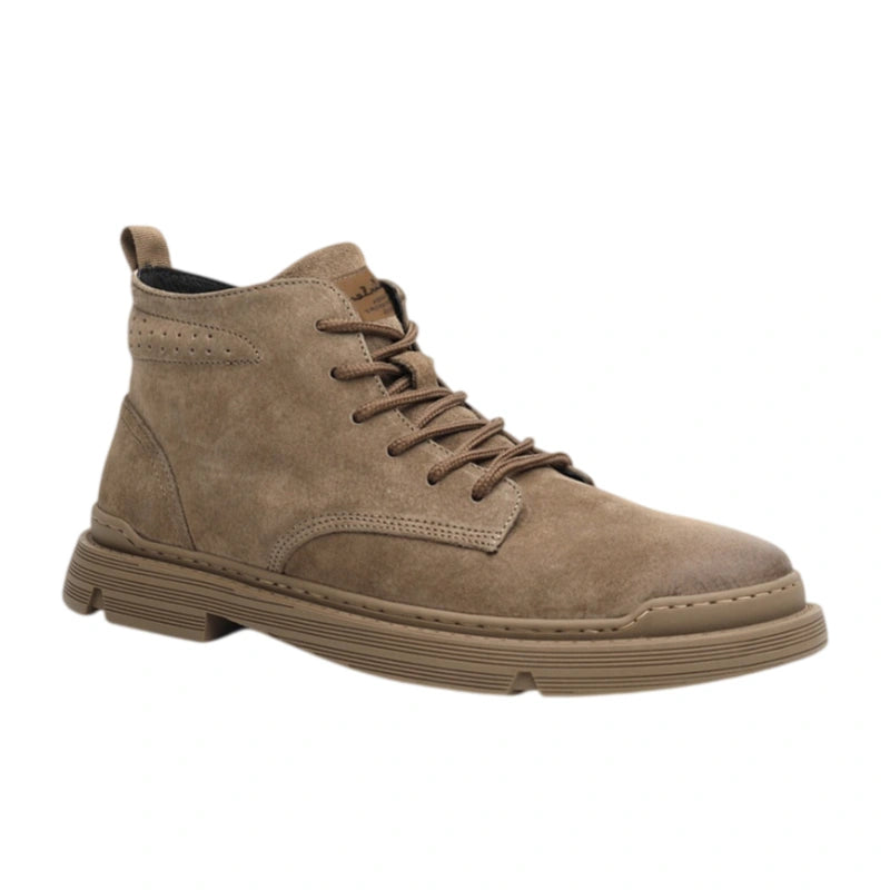 Men's Classic Suede Casual Ankle Boots – Khaki