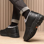 Cowhide Waterproof Fleece Snow Boots