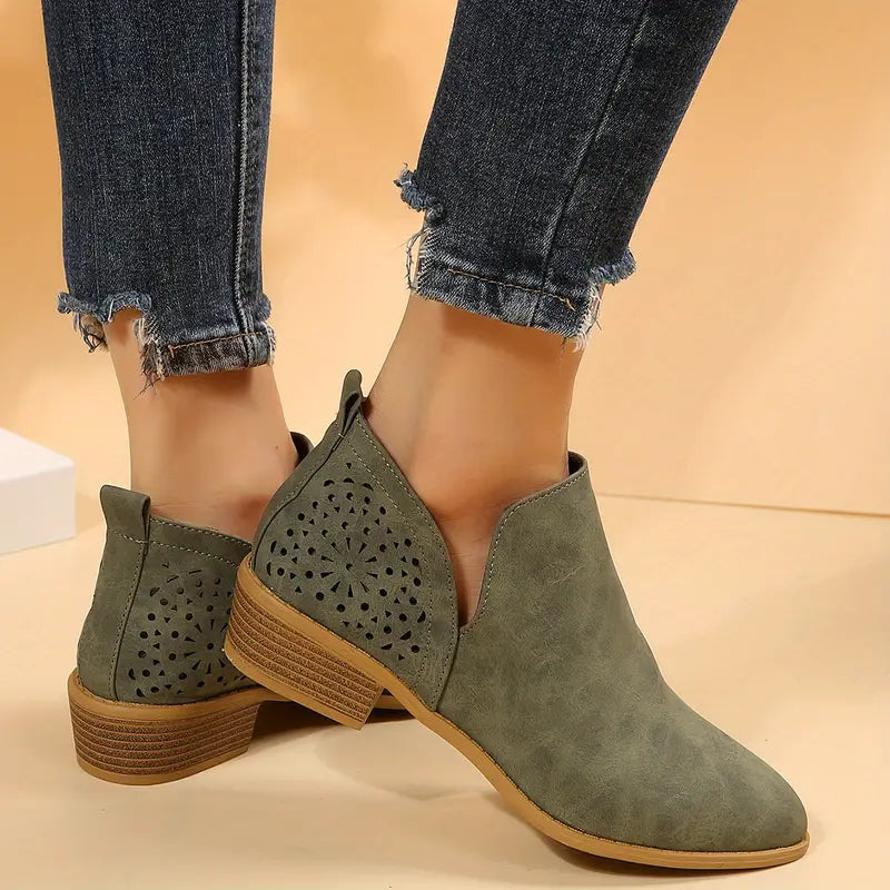Stylish Pointed Toe Ankle Boots
