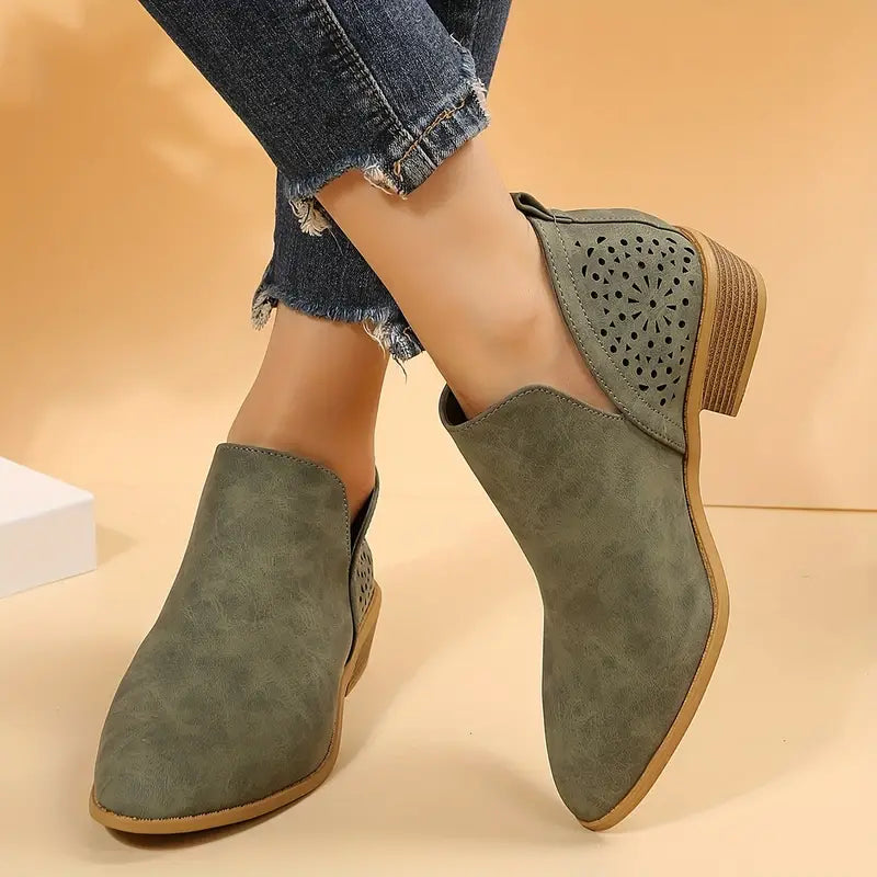 Stylish Pointed Toe Ankle Boots