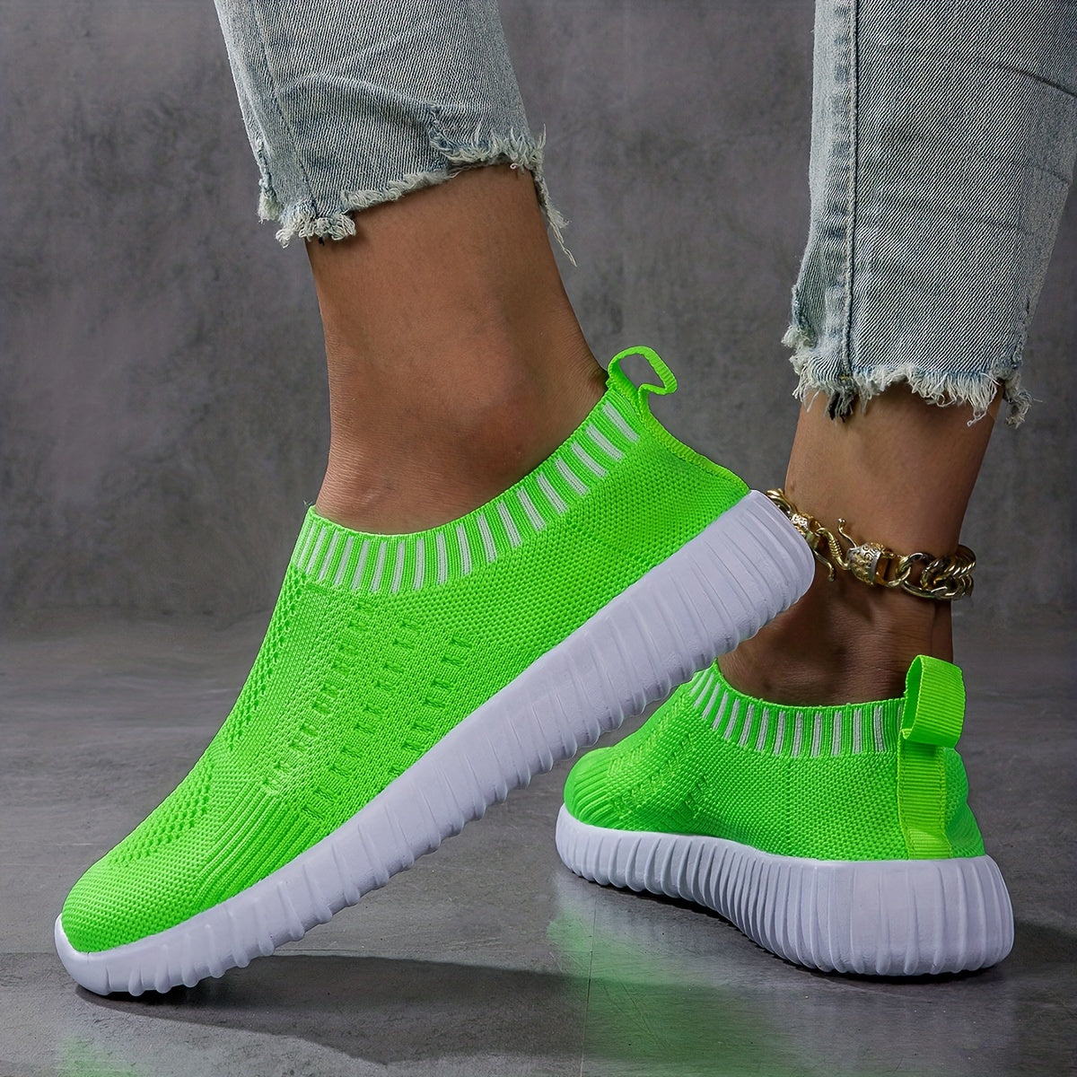 Women's Lightweight Breathable Knit Outdoor Shoes Sneakers