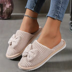 Adorable Bowknot Winter Slippers