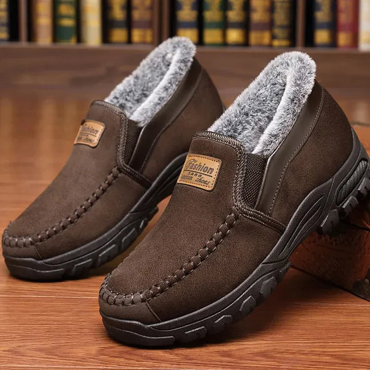 Arch support waterproof fleece snow boots