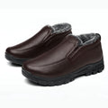 Cowhide Waterproof Fleece Snow Boots