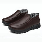 Cowhide Waterproof Fleece Snow Boots