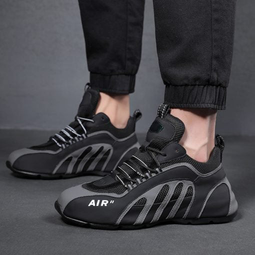 Lace-Up Rubber Sole Sneakers Black