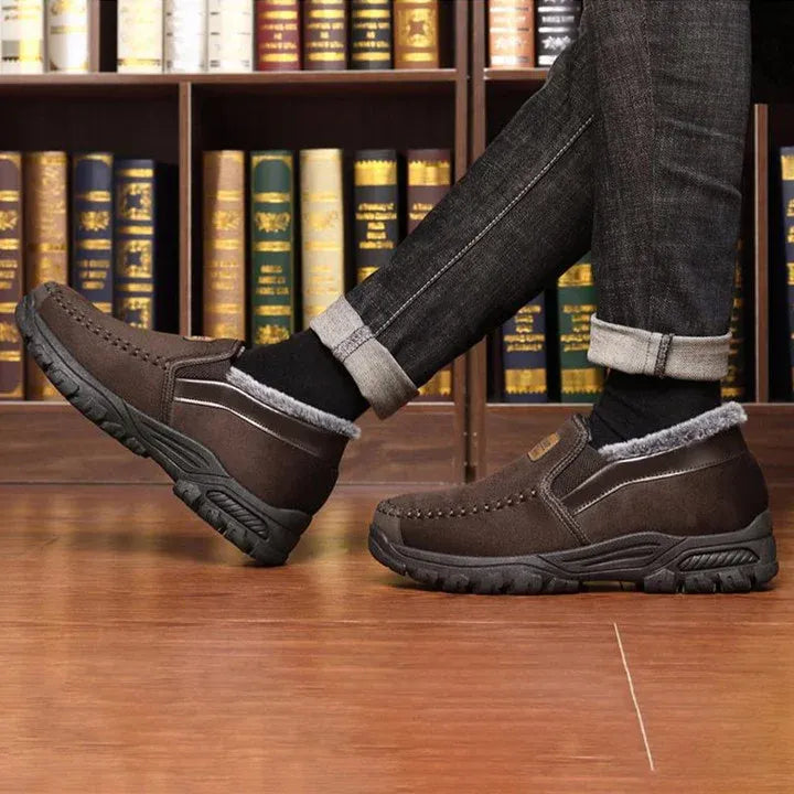 Arch support waterproof fleece snow boots