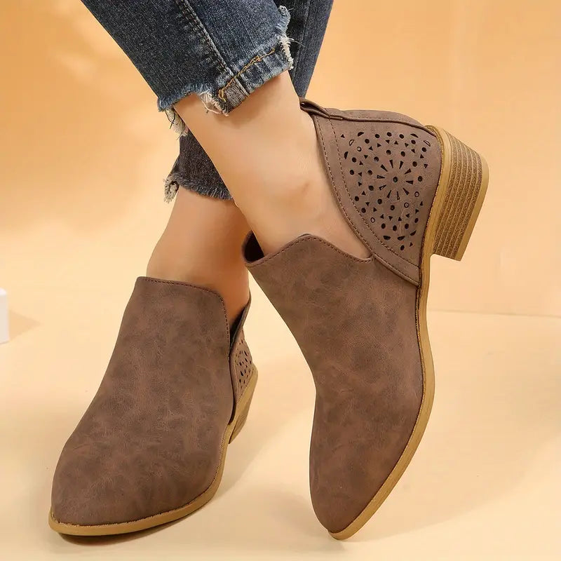 Stylish Pointed Toe Ankle Boots