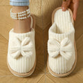 Adorable Bowknot Winter Slippers