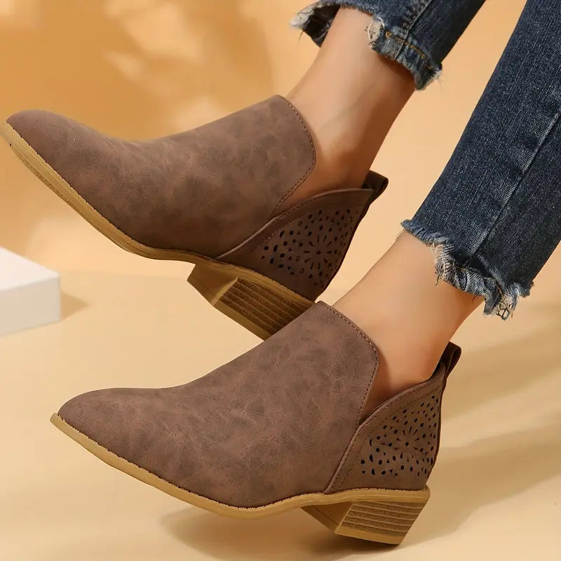 Stylish Pointed Toe Ankle Boots