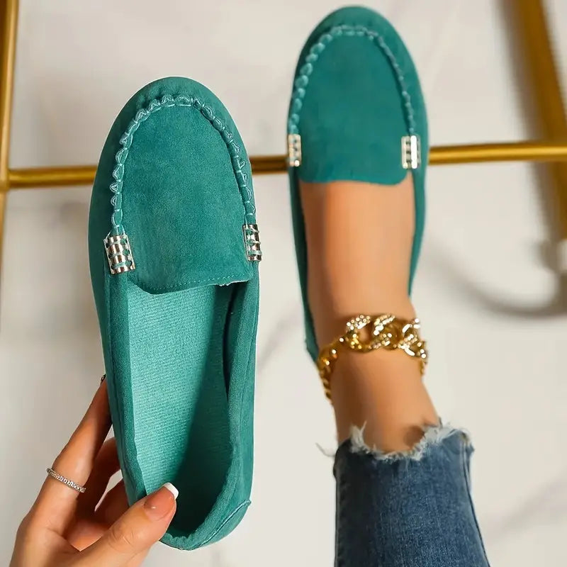 Women's Metal Decor Loafers