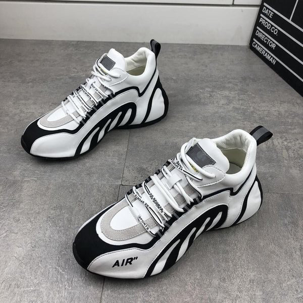 Lace-Up Rubber Sole Sneakers Black