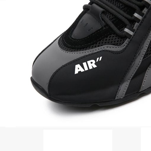 Lace-Up Rubber Sole Sneakers Black