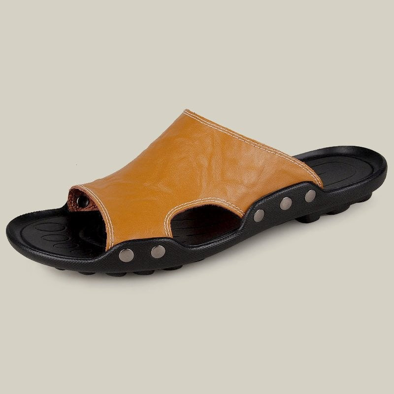 (Buy 2 Free Shipping) 2023 Beach Leather Sandal Slippers