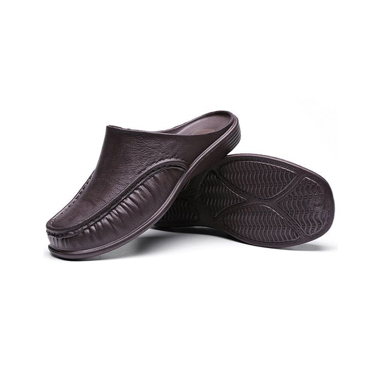 Men's Leather Home Slippers