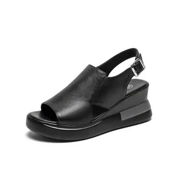 LEATHER HEEL SANDAL
