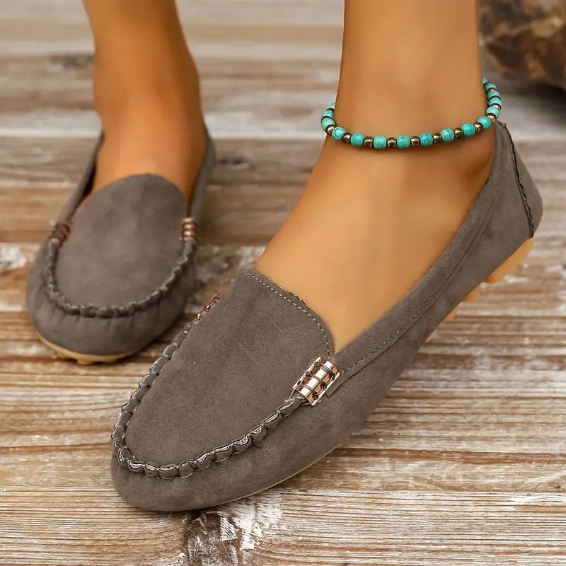 Women's Metal Decor Loafers