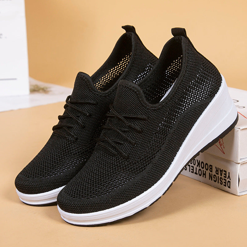 Women's Fashion Breathable Wedge Sneakers