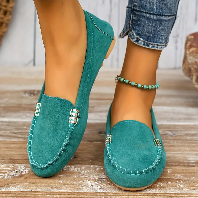 Women's Metal Decor Loafers