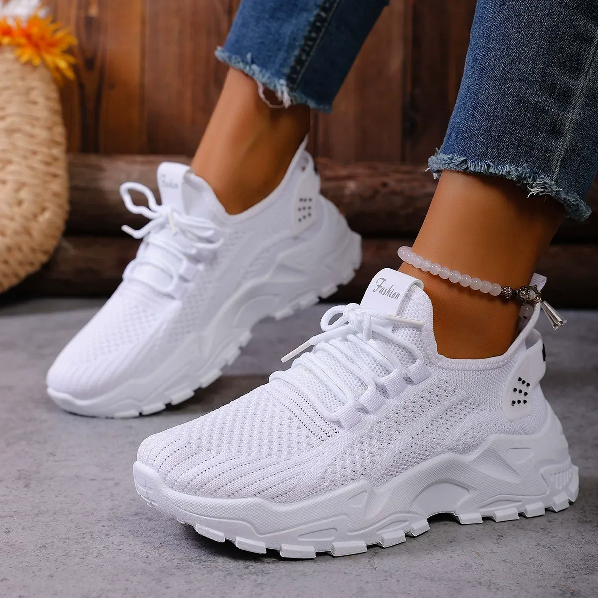 Women's Breathable Arch Support Orthopedic Trainers Platform Walking Sneakers