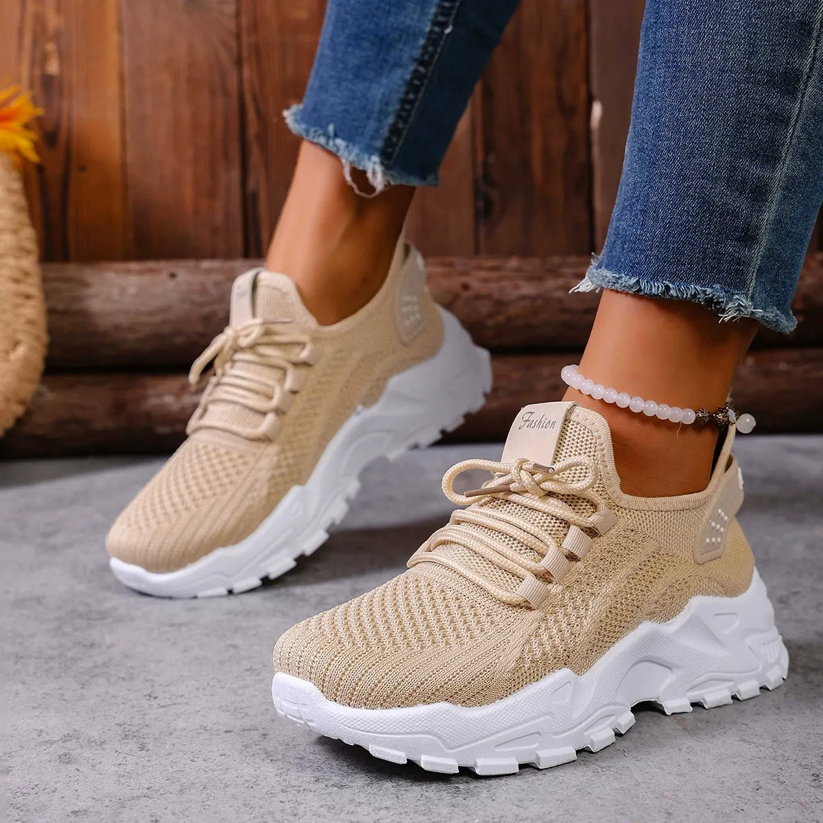 Women's Breathable Arch Support Orthopedic Trainers Platform Walking Sneakers